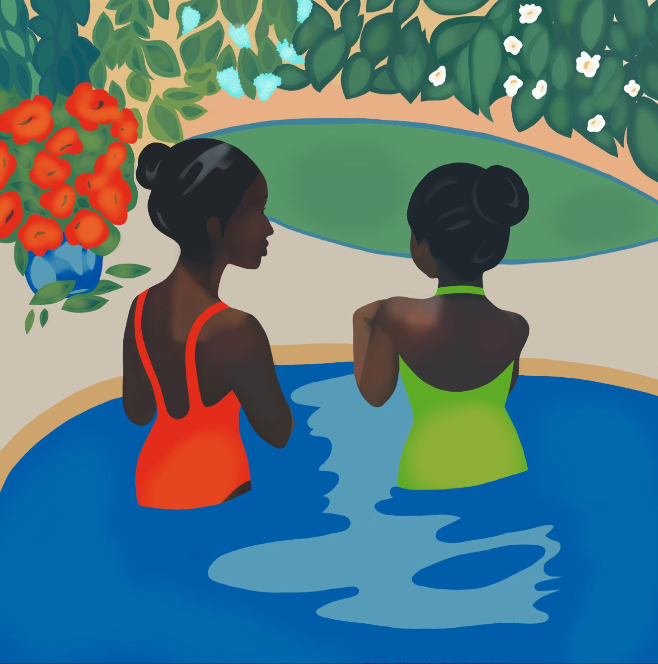 Still-Life Print Nina Tsoriti - sisterhood , 70x70cm, impression sur toile, édition 20 pcs.