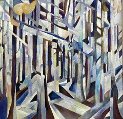 Forêt, 100x100cm, Huile, Toile, sable