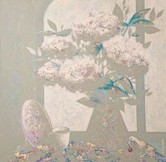 Foggy morning, 60x60 cm, acrylic , Canvas