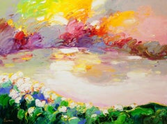 Paysage , 90x120 cm, huile sur toile