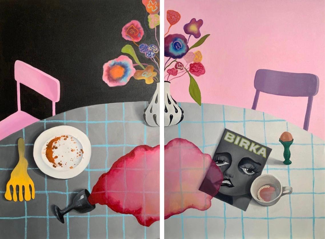 Diptych "Day", each part 90x60cm, oil on canvas - Art by Irina Beketova