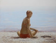 Das Mädchen und das Meer, 130x100cm, Acryl auf Leinwand