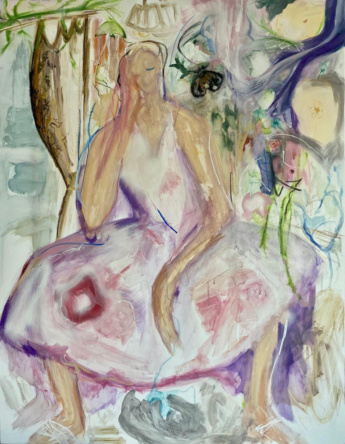 ¿Dónde está tu mente?, 90x70cm, acrílico, pastel, lienzo - Art de Alexandra Strogonova