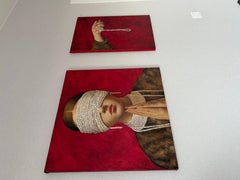 Serie rossa n. 1 , 60x60 cm, olio su tela