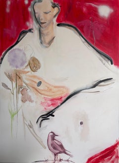 "Domino", 100x73 cm, Acryl, Pastell, Leinwand