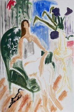 "Seize the Moment", 60x40cm, acrylic, pastel, canvas