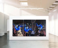 Tríptico "Pájaros de una pluma" , 120x240cm/ 3, acrílico sobre lienzo