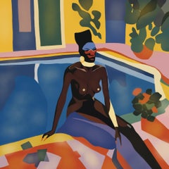 Grace Jones, 70x70cm, Druck auf Leinwand. Auflage 20 Teile.