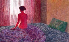 #27, 80x130 cm, acrílico, pastel, lienzo