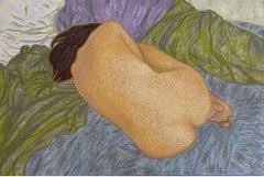 #17, 80x120 cm, acrílico, pastel, lienzo