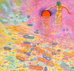 #29, 60x60 cm, acrílico, pastel, lienzo