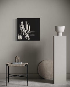 Lonely at the window , 50x50cm, print on canvas.Edition 20 pcs.