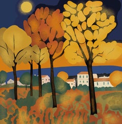 Golden autumn , 70x70cm, print on canvas.Edition 20 pcs.
