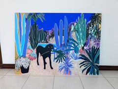 Chien, 100x140 cm, technique mixte, toile