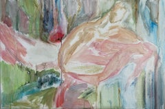 "Los amantes", 60x40cm, acrílico, pastel, lienzo