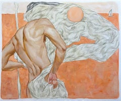 Dulces sueños, 100x120 cm, óleo, acrílico, carbón, lienzo