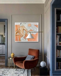 Dulces sueños, 100x120 cm, óleo, acrílico, carbón, lienzo