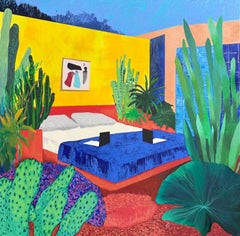 Remote work, 120x120 cm, oil on canvas