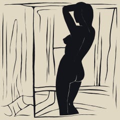 Akt, 50x50cm, Druck auf Leinwand, Auflage 20 Stück.