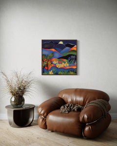 mountain landscape , 70x70cm, print on canvas.Edition 20 pcs.