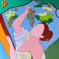 Italian Noon, 80x80cm, acrylic on canvas