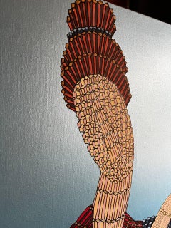 Portrait of the artist's wife, 80x80cm, acrylic on canvas