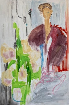 Sogno ad occhi aperti, 60x40cm, acrilico, pastello, tela