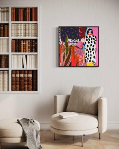 "Either a girl or a vision " Canvas, mixed media, 70x70cm