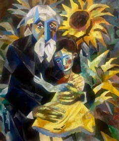 Das Herz von Jakob, 120x100 cm, Leinwand, Öl, Sand