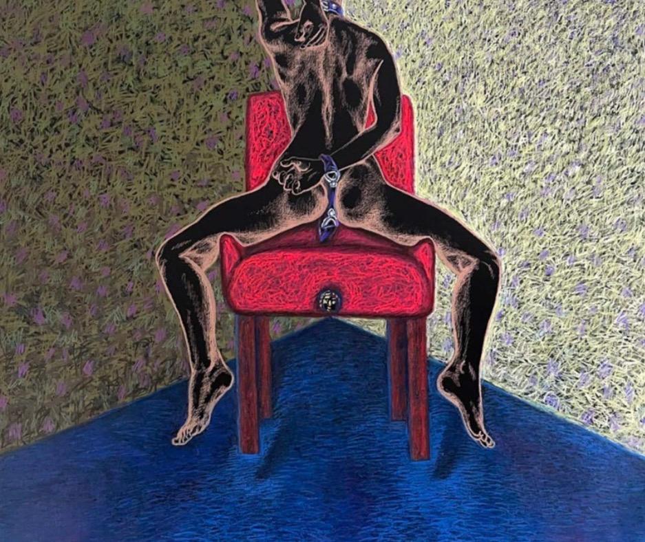 Evdokimova Maria Figurative Painting - #13, 100x120 cm, acrylic, pastel, canvas
