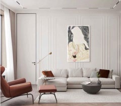 Sueños, 80x130 cm, óleo, acrílico, carbón, lienzo