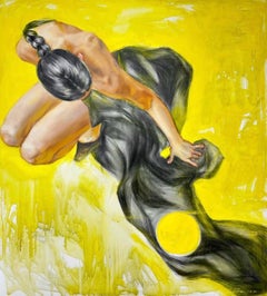 Downwind, 100x90 cm, oil, tempera, coal, canvas