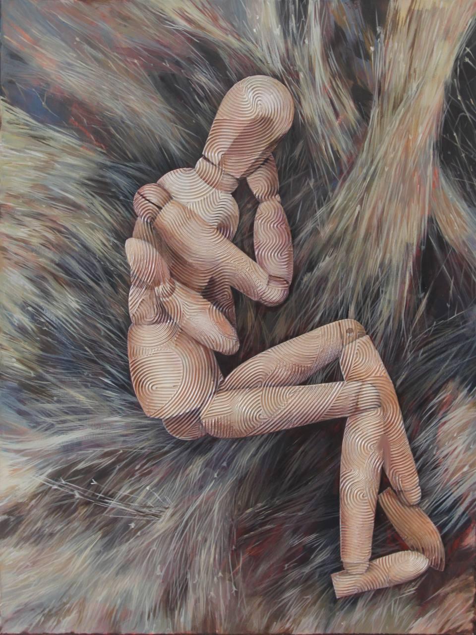 Irina Aleksandrova Figurative Painting – Hand, 120x90cm, Acryl auf Leinwand