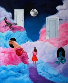 A la croisée des chemins, 120x100cm, huile sur toile