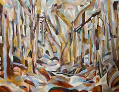 Forest, 130x170cm, Oil, sewn Canvas, sand