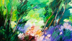 Landschaft, 80x140 cm, Öl auf Leinwand