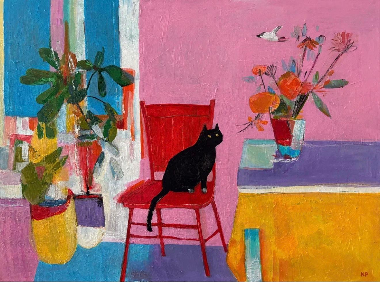 Black cat, 60x80 cm, acrylic on canvas