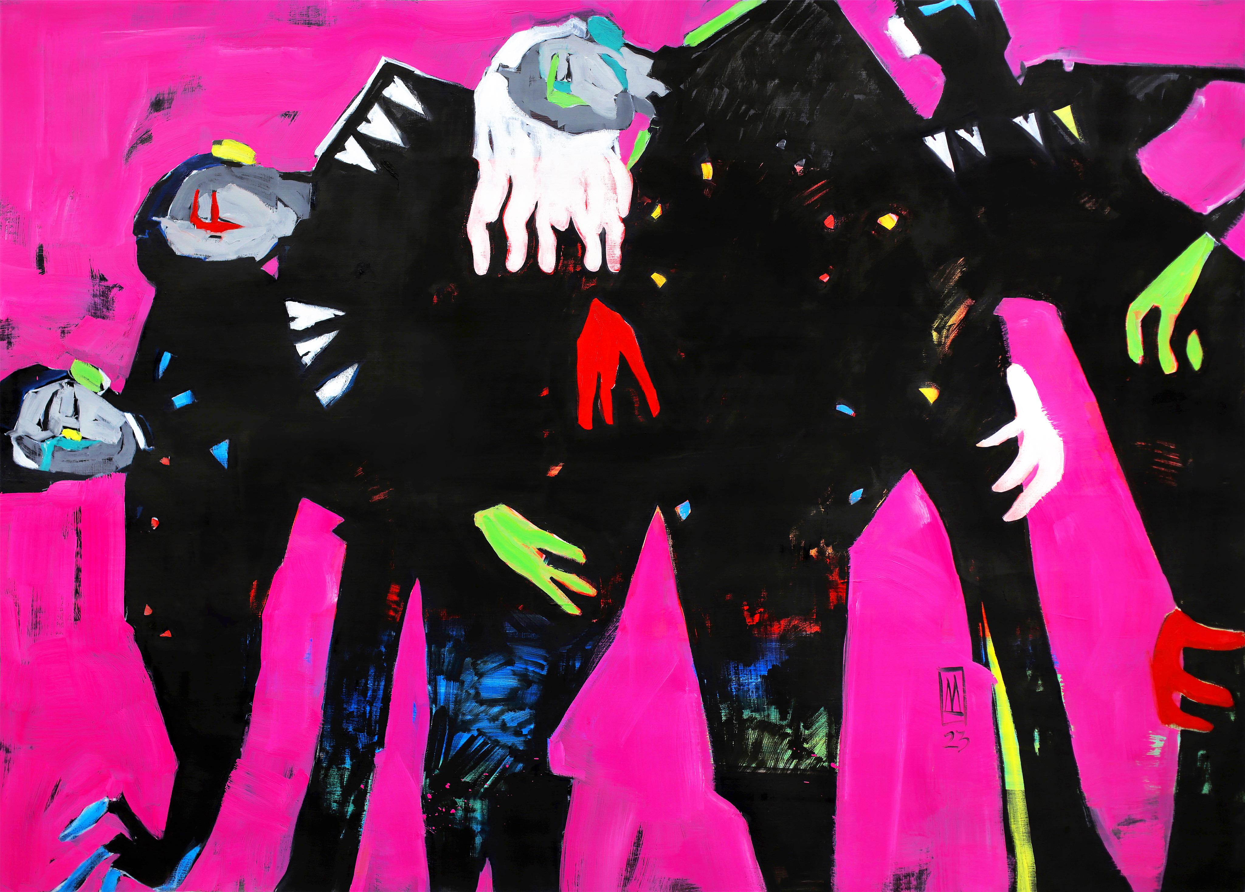 Figurative Painting Anastasiia Danilenko - Rêveurs , 125x175 cm, huile sur toile