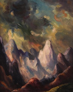 Cielo tempestoso, 70x56 cm, olio su tela