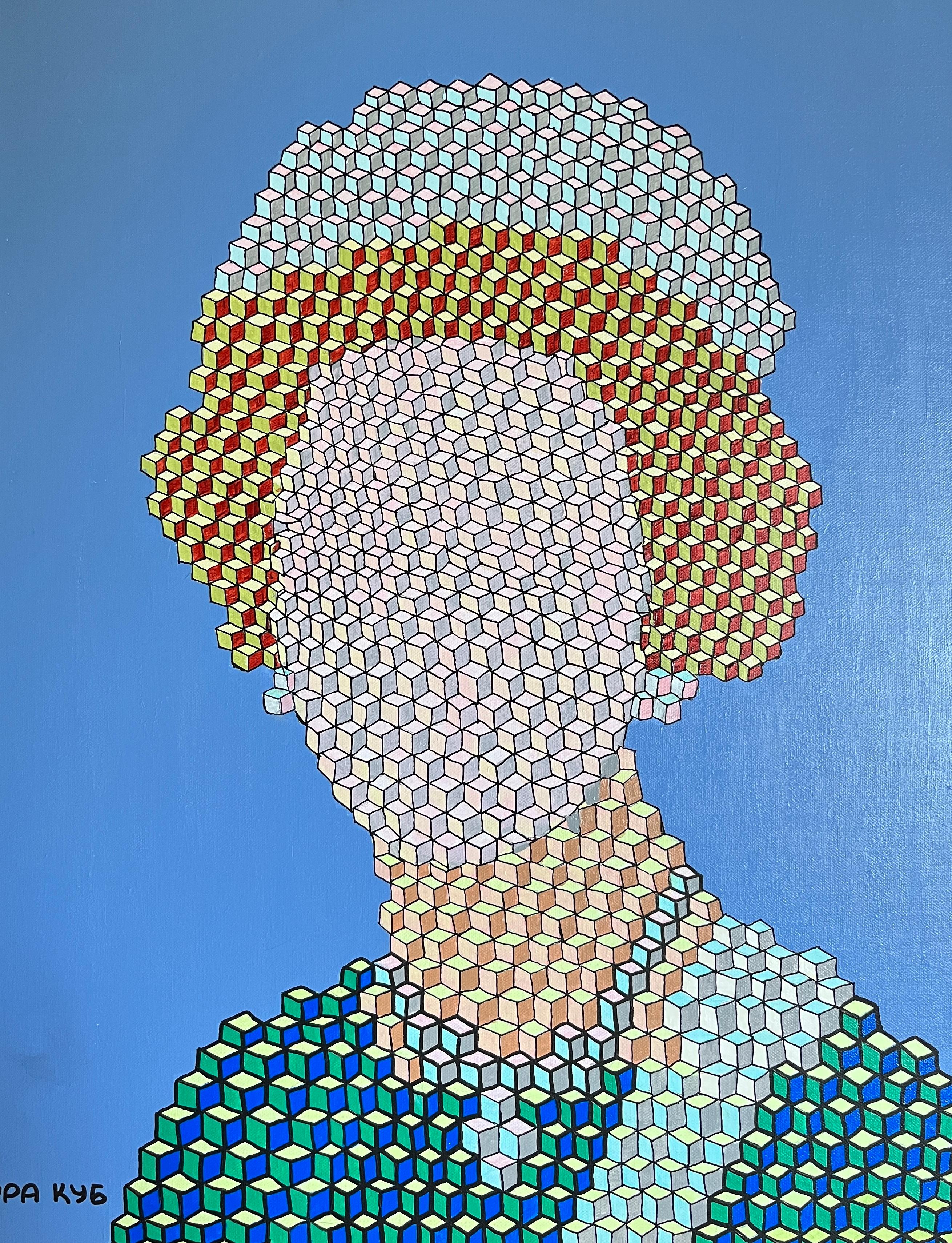 Elisabetta II, 80x60cm, acrilico su tela