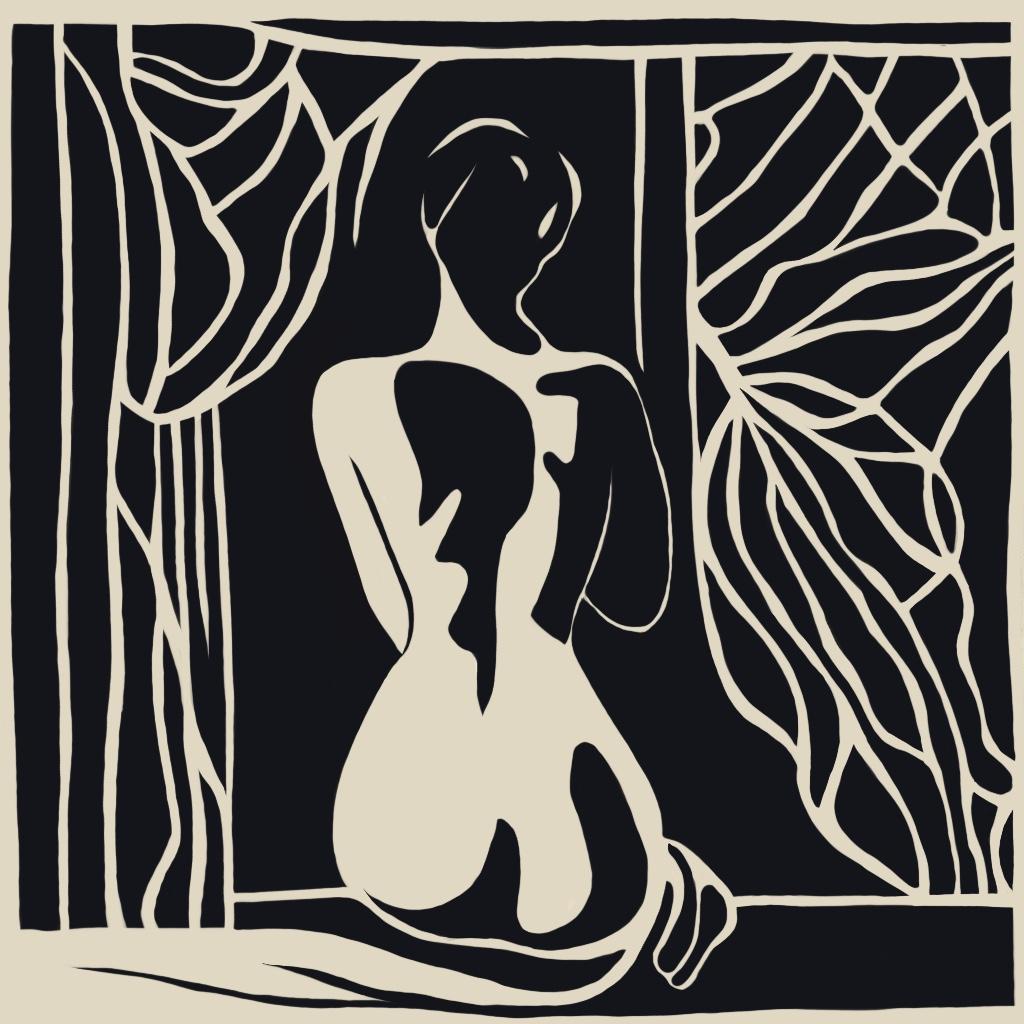 Nude , 50x50cm, print on canvas.Edition 20 pcs.