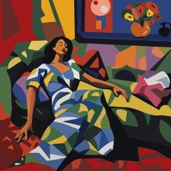 Abend, 70x70cm, Druck auf Leinwand, Auflage 20 Stück.