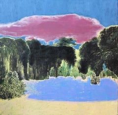 Wolken , 100x100 cm, Öl auf Leinwand