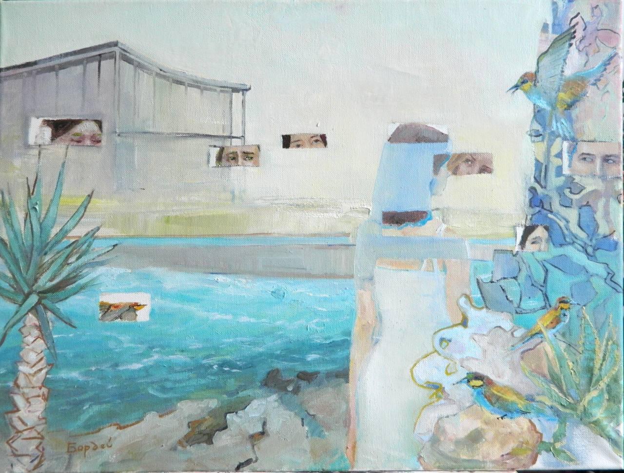 Attention, 60x80cm , oil, canvas - Painting by Olga Bordey