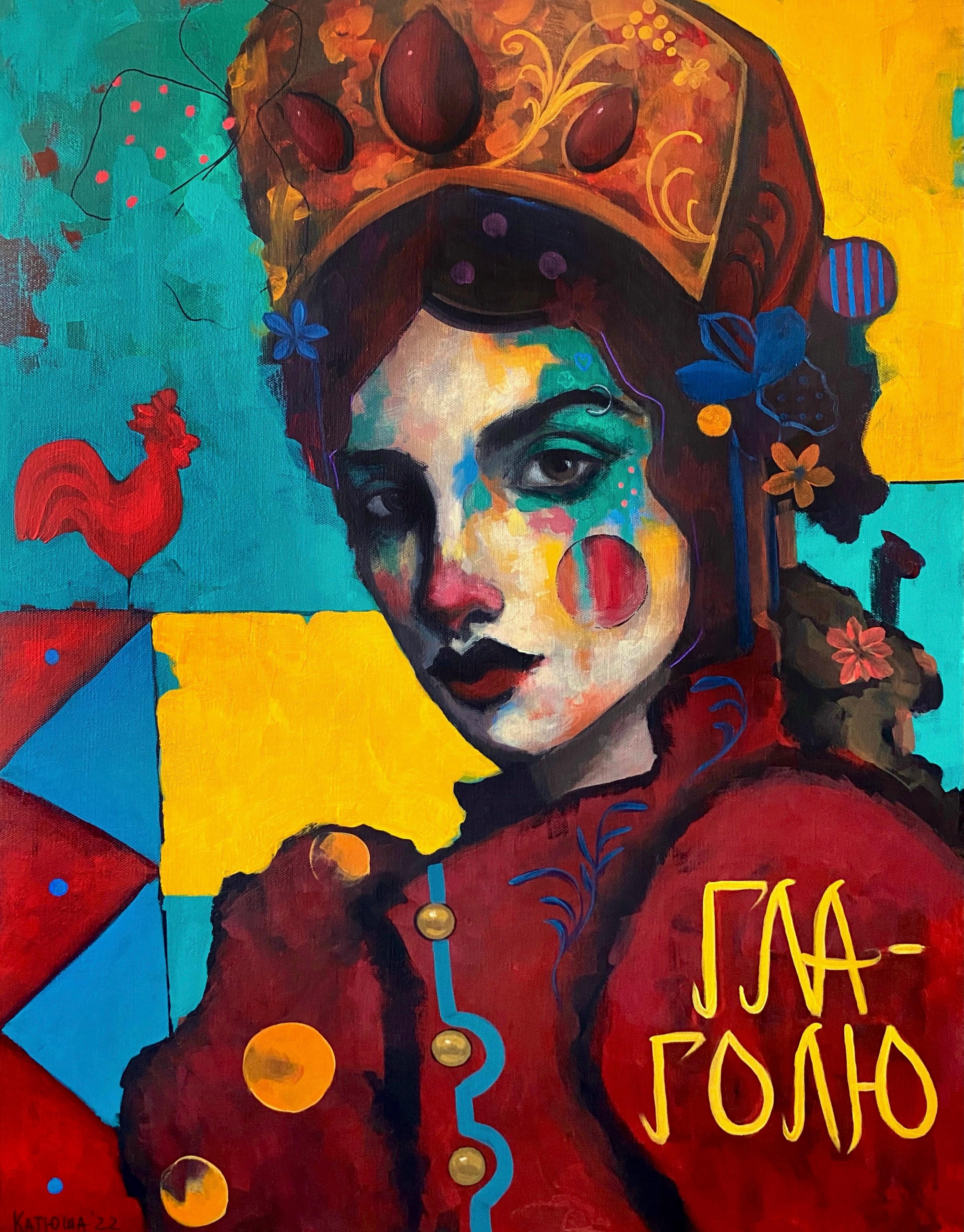 OLGA, 90x70cm, Acryl, Leinwand, OLGA