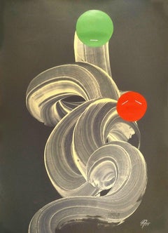 Conflitto, 77x53 cm, acrilico su carta gommata