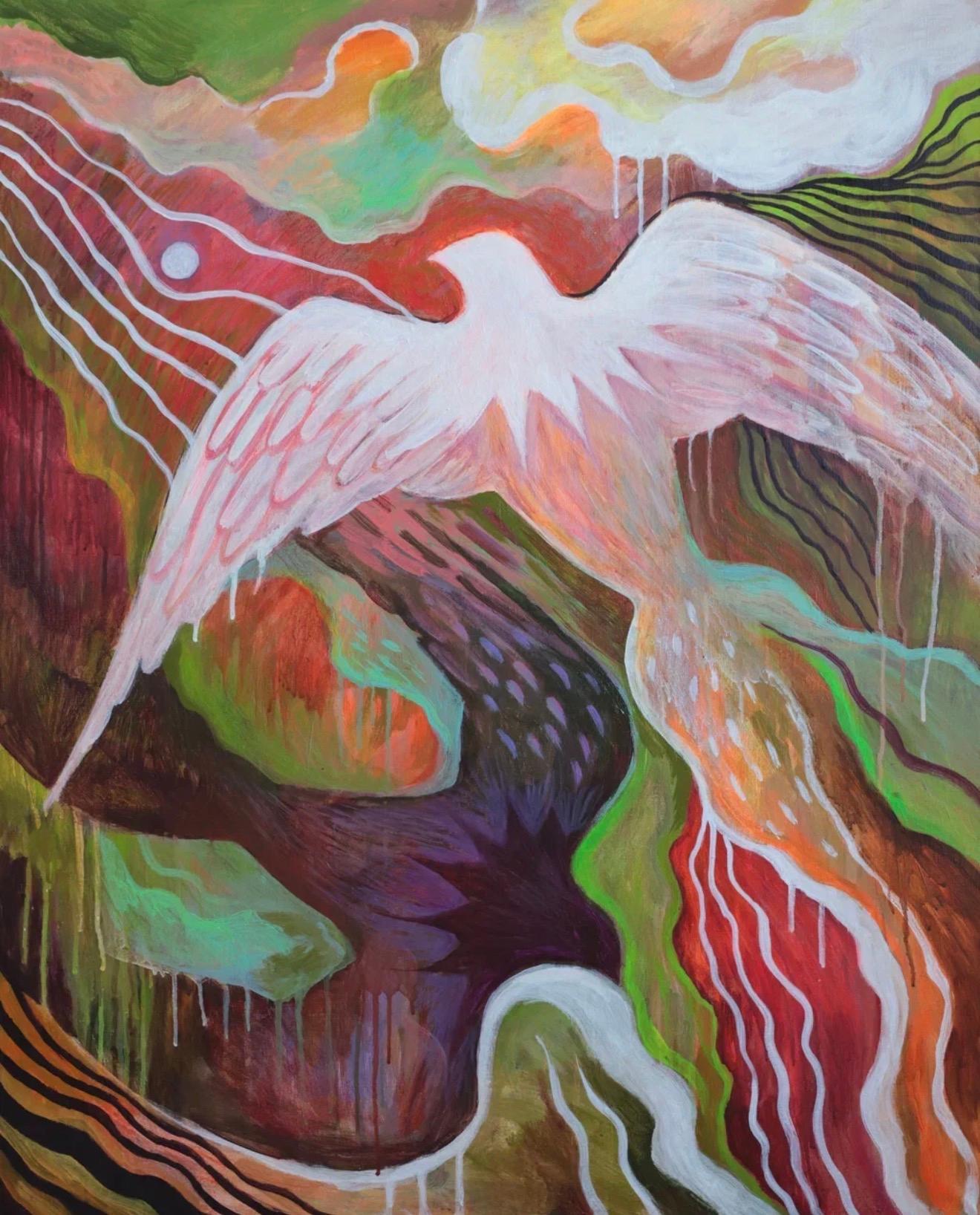 Swift dawn, 100x80cm, acrylic on canvas