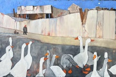 Dorf, 80x120 cm, Öl auf Leinwand
