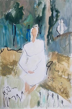 Nebbia di bosco, 60x40cm, acrilico, pastello, tela