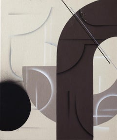 Equilibrium.Taupe. 60x50cm, Acryl auf Leinwand
